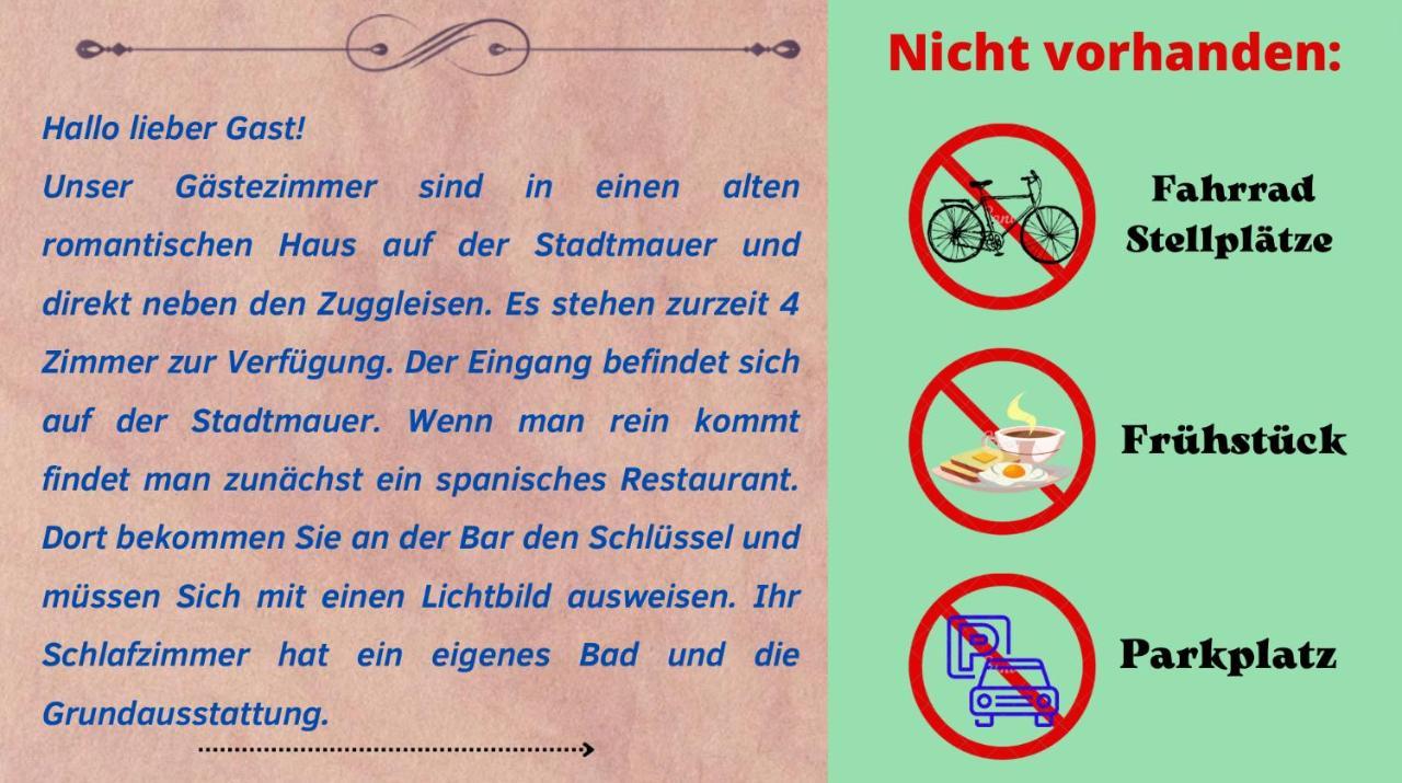Hotelzimmer Im Alten Reihenhaus Auf Der Stadtmauer Bacharach Eksteriør bilde